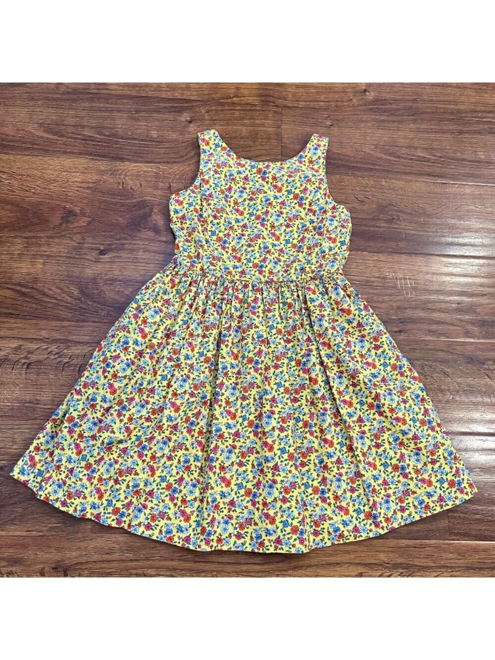 Polo Ralph Lauren Kids' Girls Yellow Floral Dress In Yellow Multi